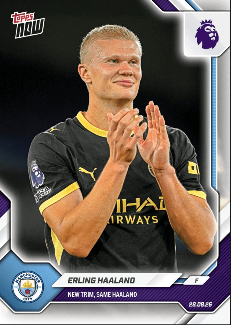 2026 Topps Now Erling Haaland #10 Manchester City Soccer Card