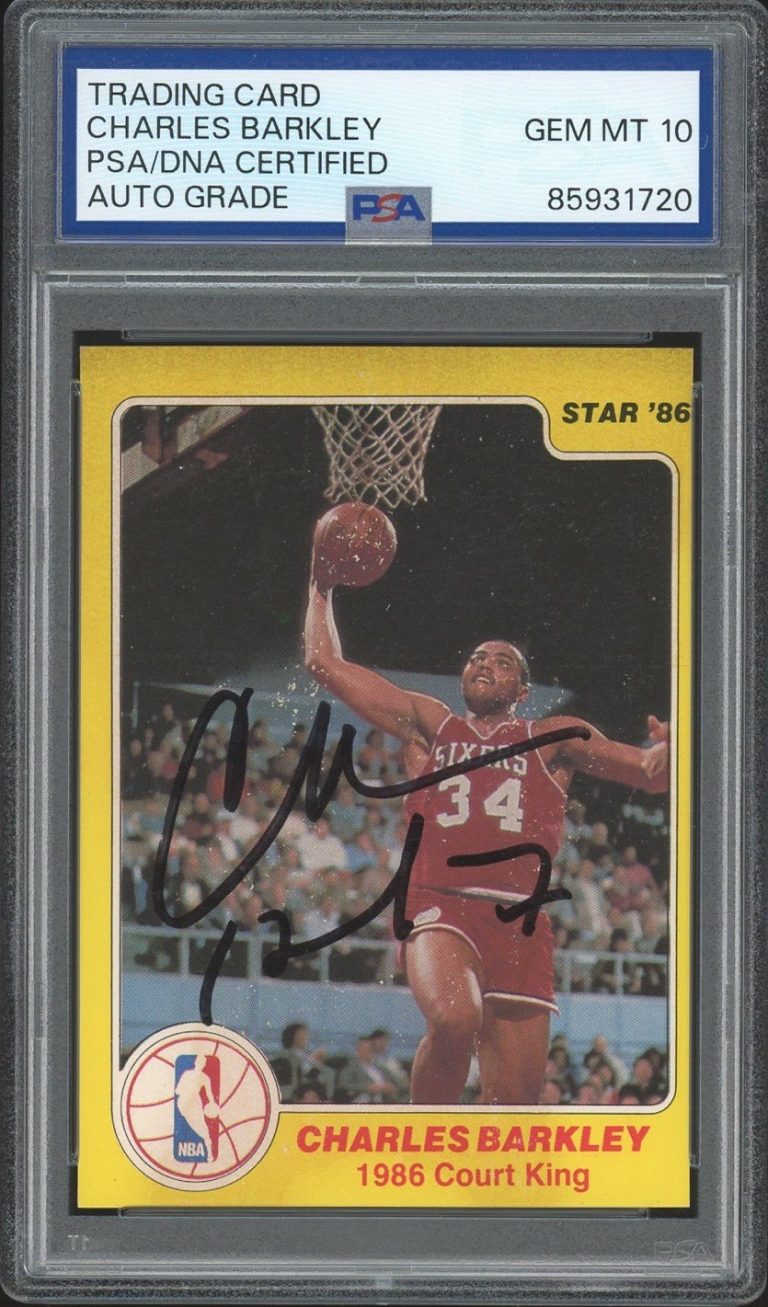 1986 Star Court Kings #3 Charles Barkley Signed Rookie Card PSA/DNA AUTO 10 RC