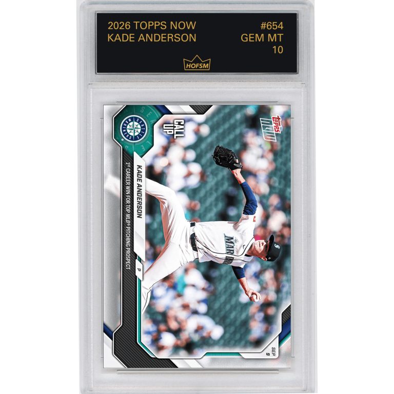 Graded 2026 Topps Now Kade Anderson #654 Rookie RC Baseball Card HOFSM 10