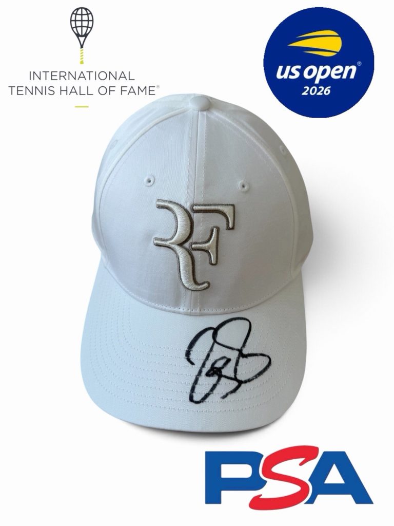 Roger Federer Signed 2026 US OPEN RF Limited Hat UNIQLO HALL OF FAME PSA AUTO