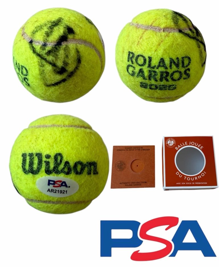 Novak Djokovic Signed 2026 French Open RG Match Used Tennis Ball PSA/DNA AUTO