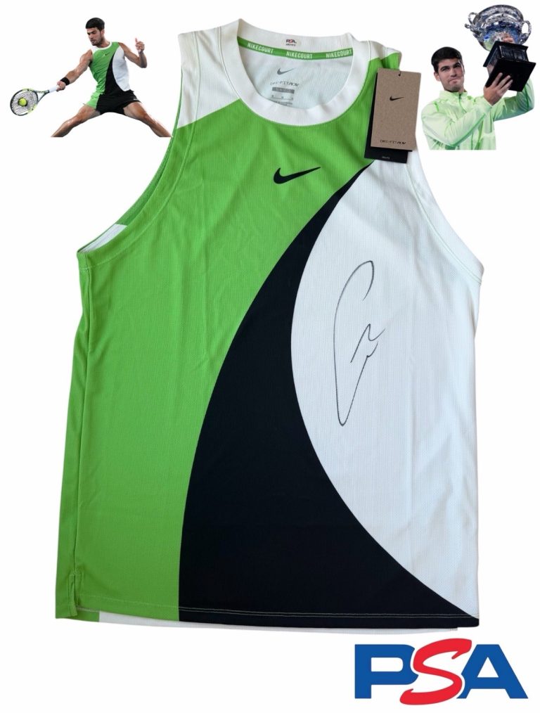 Carlos Alcaraz Signed 2026 Australian Open Nike Tennis Tank Top PSA AUTO CHAMP