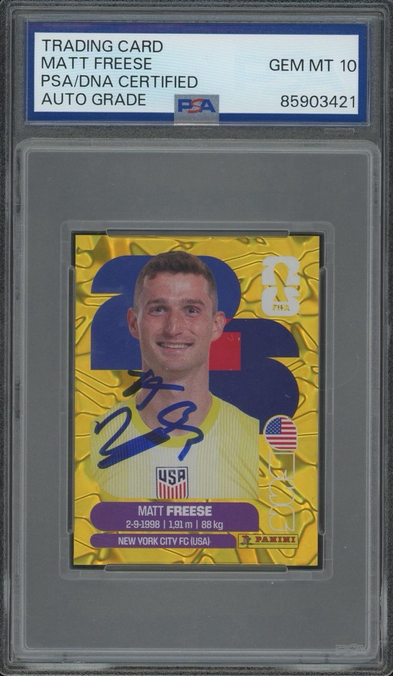2026 Panini FIFA World Cup Matt Freese Signed Gold Crumple PSA AUTO 10 USMNT USA