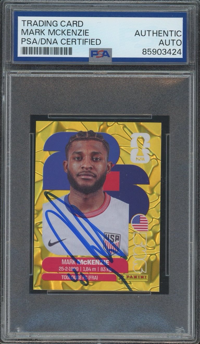 2026 Panini FIFA World Cup Mark McKenzie Signed Gold Crumple PSA AUTO USMNT USA