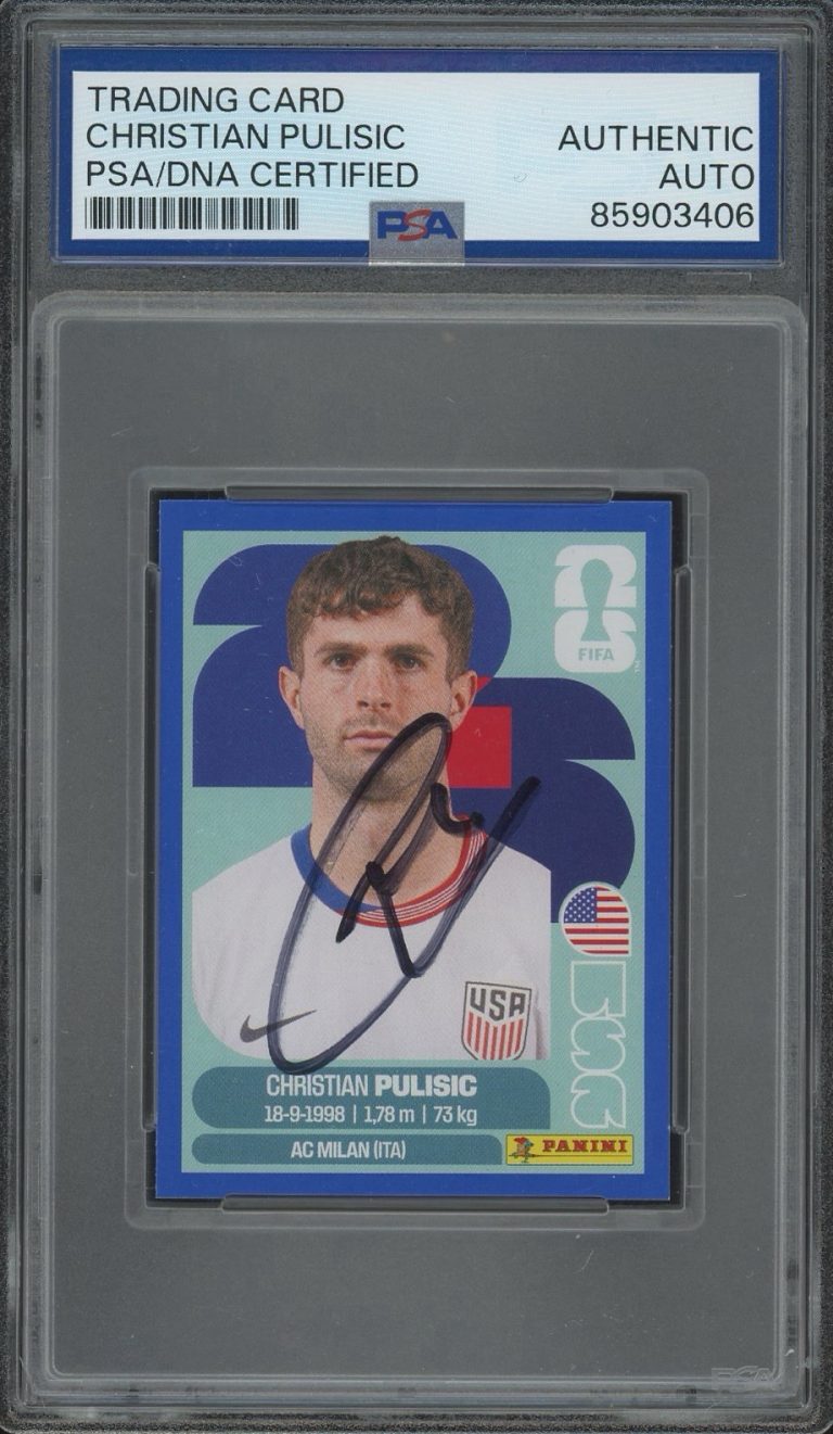 2026 Panini FIFA World Cup #USA16 Christian Pulisic Signed Blue PSA AUTO USMNT
