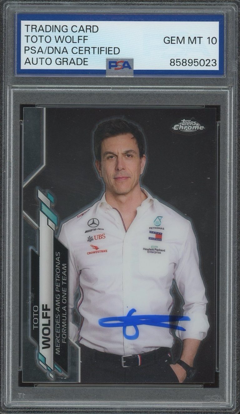 2020 Topps Chrome F1 #98 Toto Wolff Signed Rookie Card PSA AUTO 10 MERCEDES