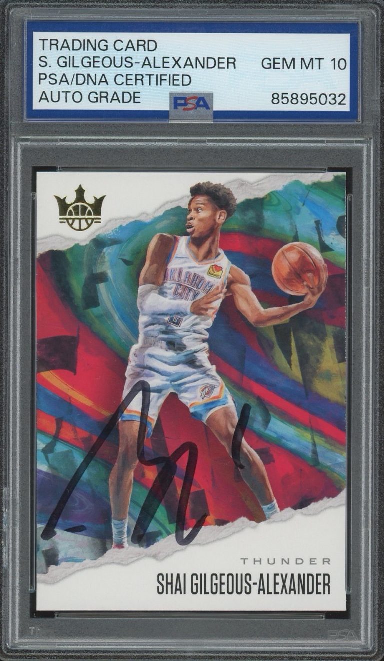 2019-20 Panini Court Kings #64 Shai Gilgeous-Alexander Signed Card PSA AUTO 10