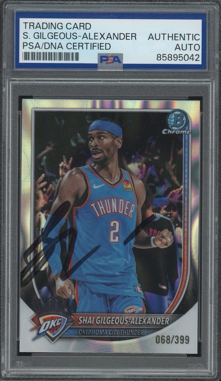2025-26 Bowman Chrome Shai Gilgeous-Alexander Lava Refractor /399 PSA AUTO OKC