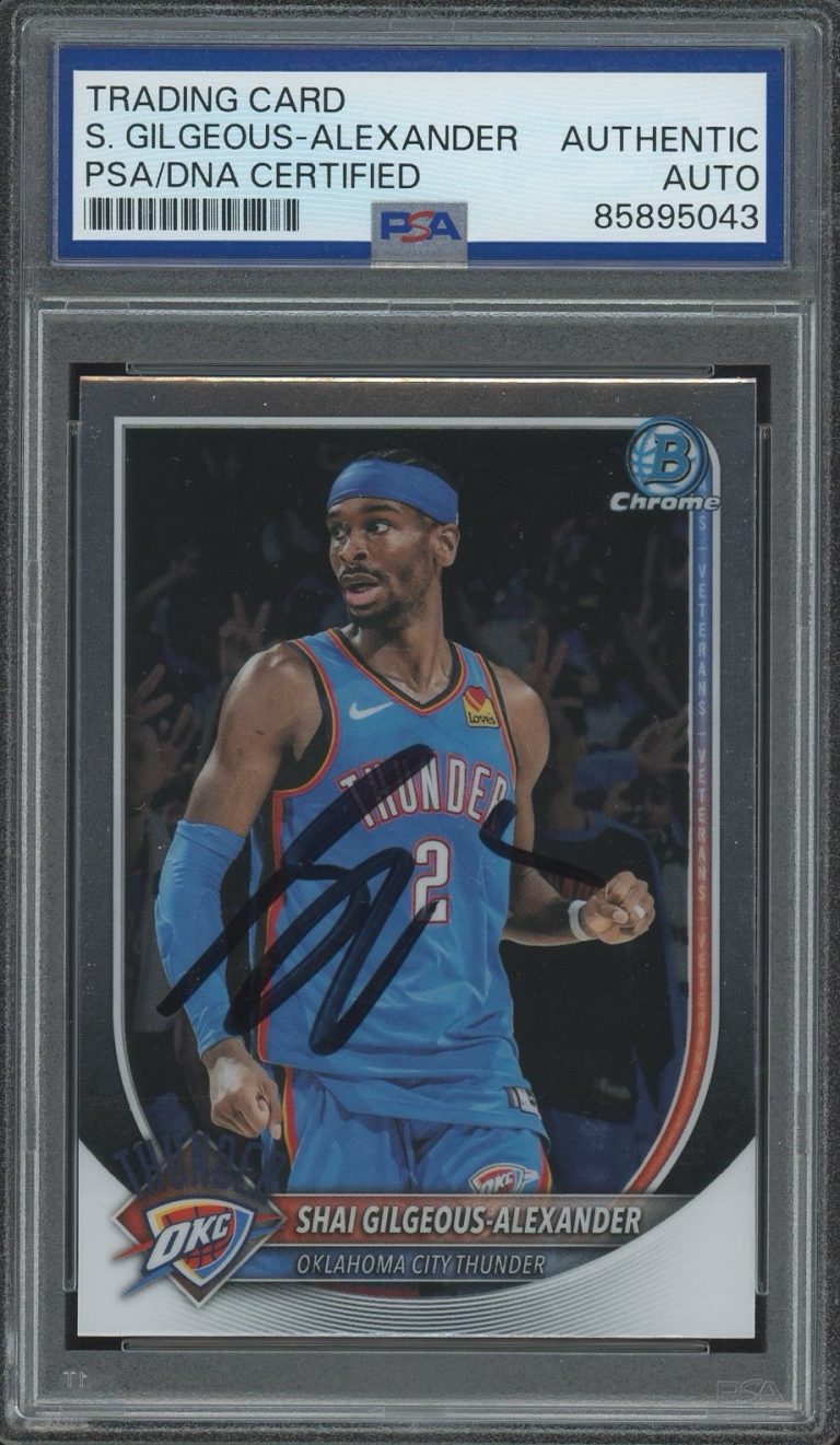 2025-26 Bowman Chrome #BCV-106 Shai Gilgeous-Alexander Signed Card PSA AUTO MVP