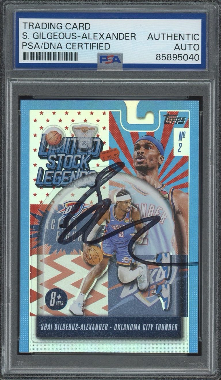 2025-26 Topps NBA Shai Gilgeous-Alexander Signed Limited Legends PSA AUTO MVP