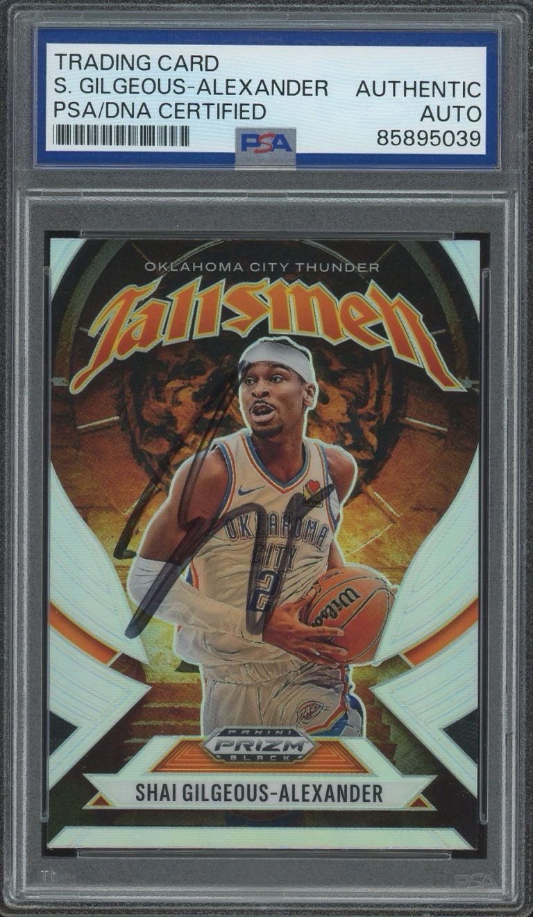 2024-25 Panini Prizm Black Shai Gilgeous-Alexander Talismen Refractor PSA AUTO
