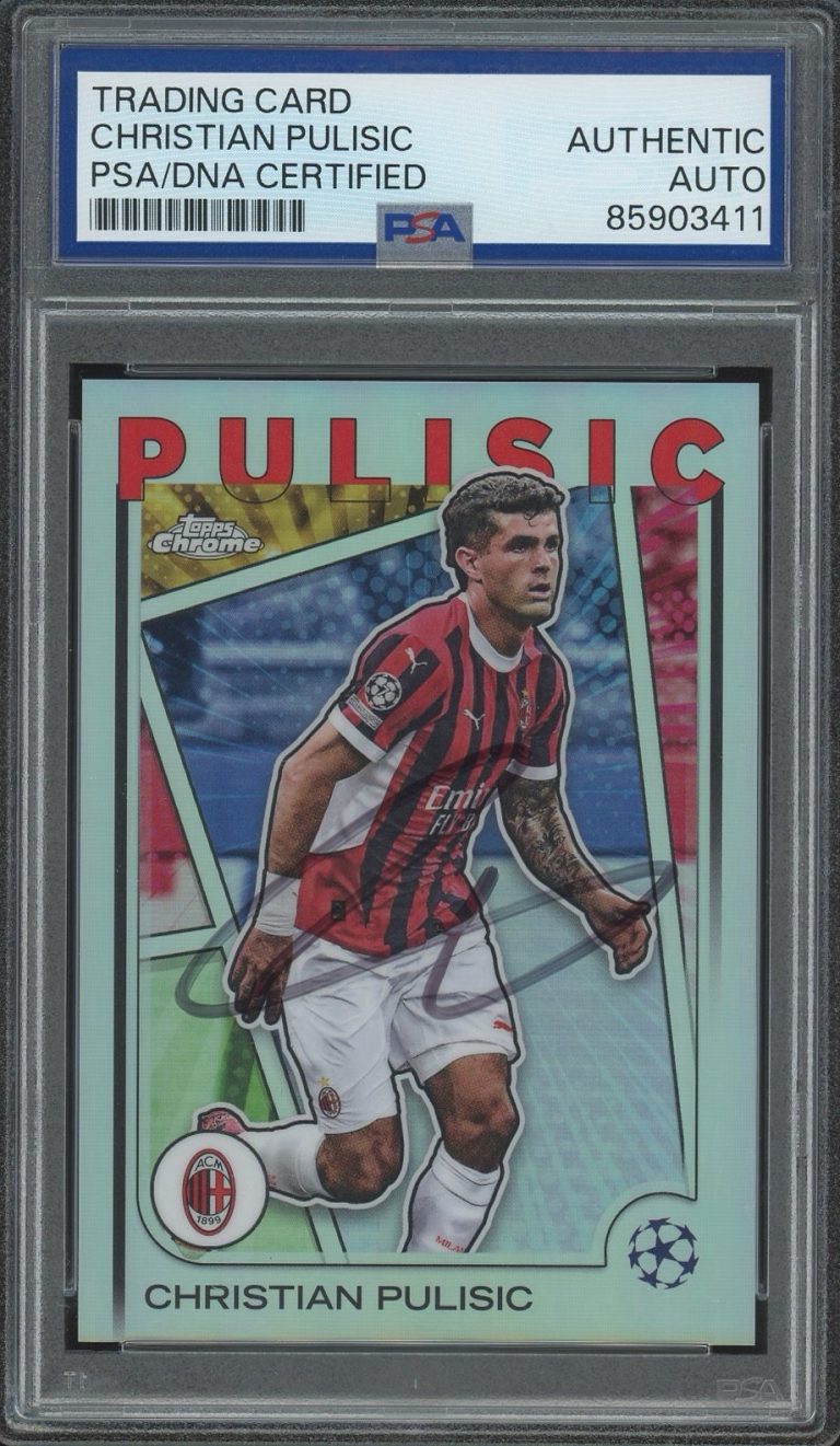 2024-25 Topps Chrome #76 Christian Pulisic Signed Hero Variation PSA AUTO MILAN