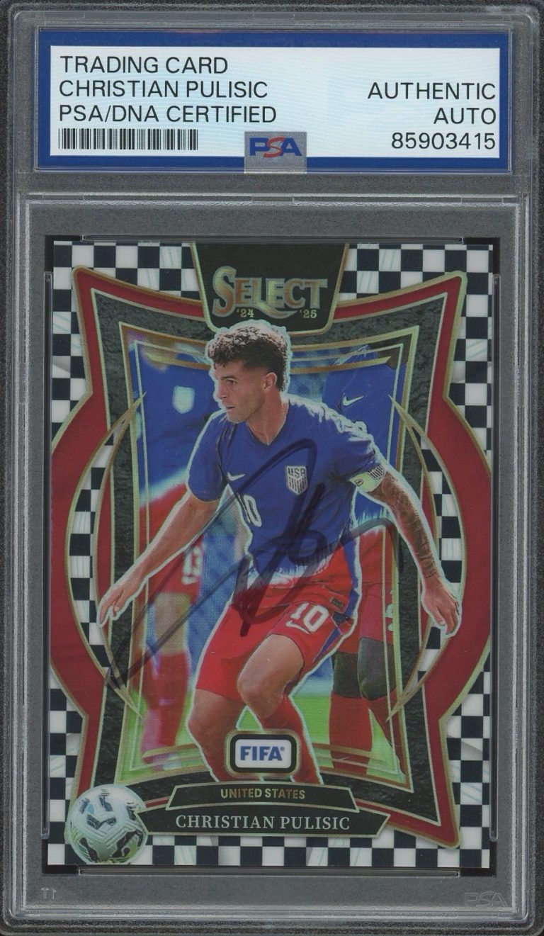 2024-25 Panini Select FIFA #96 Christian Pulisic B/W Checkerboard PSA AUTO USMNT
