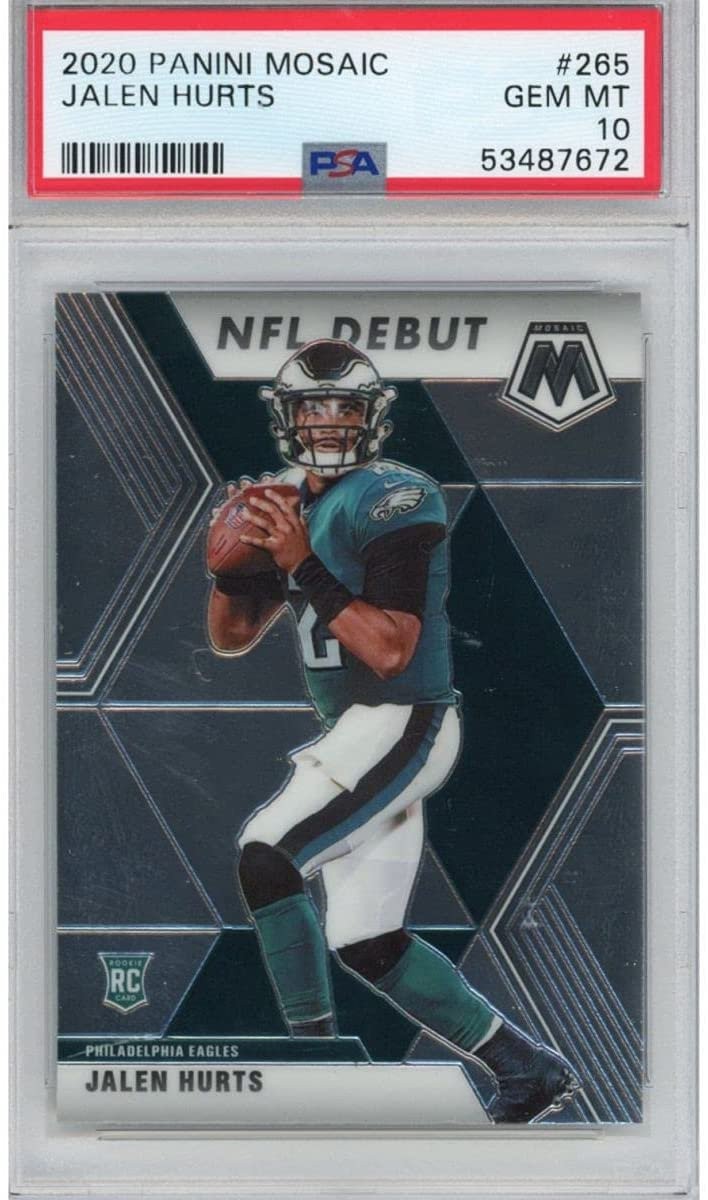 Graded 2020 Panini Mosaic Jalen Hurts #265 Rookie RC Football Card PSA 10