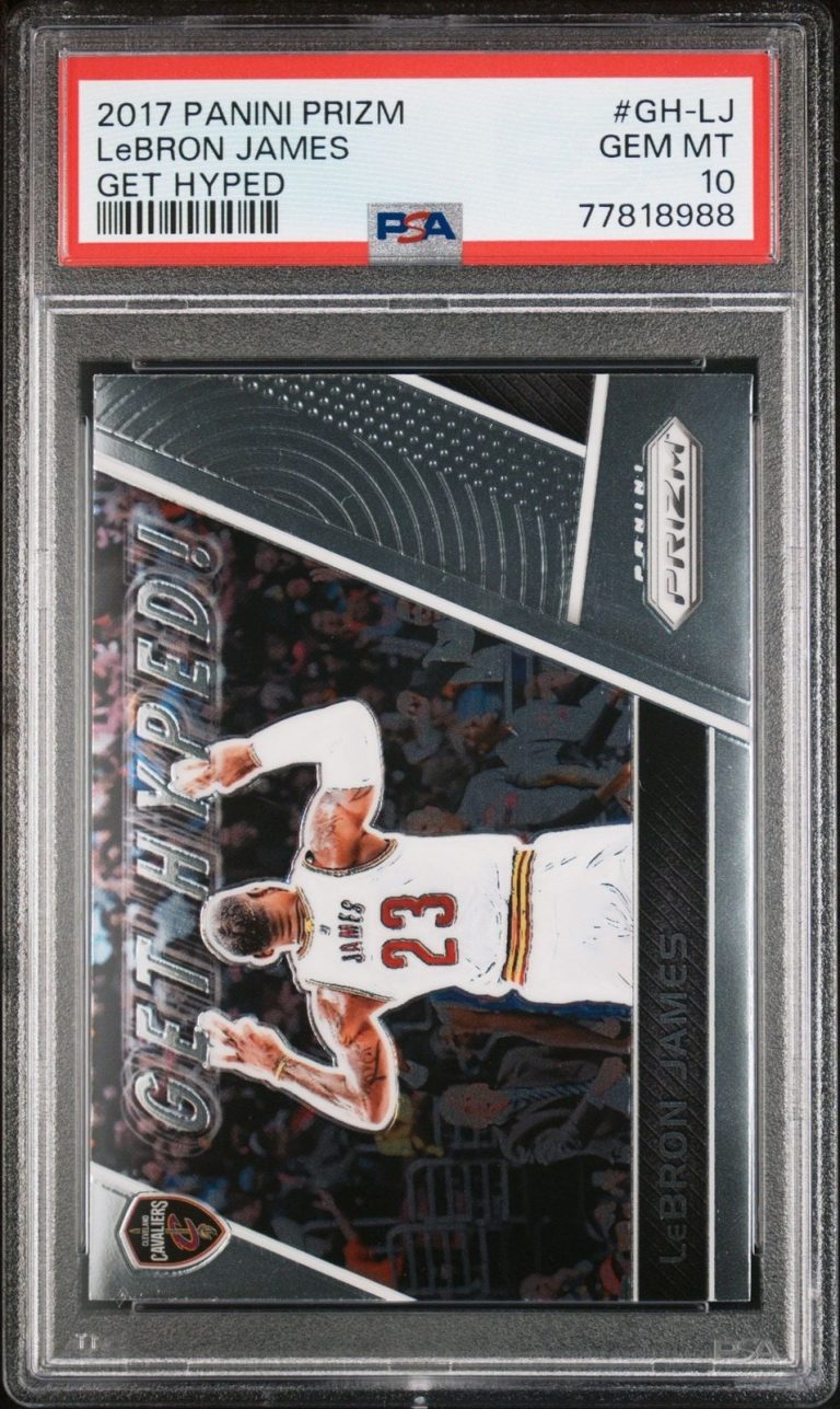 Graded 2017 Panini Prizm LeBron James #GH-LJ Get Hyped Card PSA 10 Gem Mint