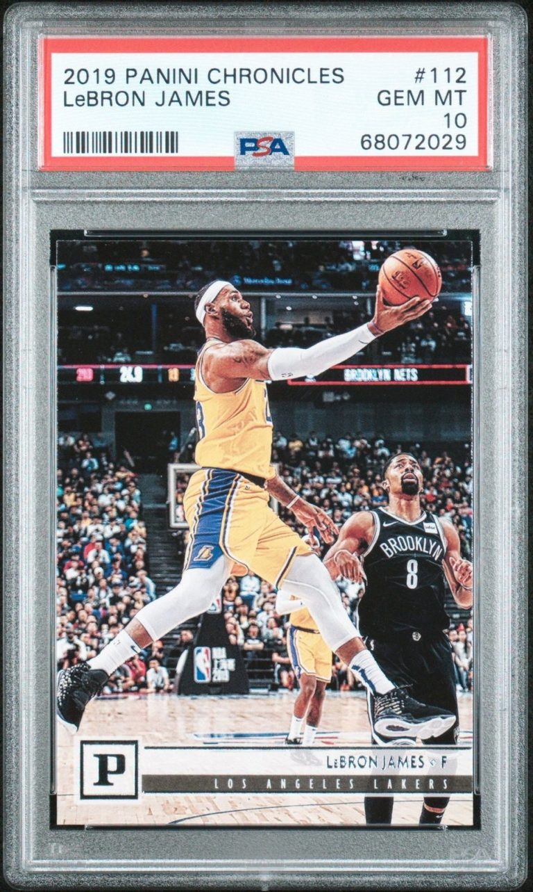 Graded 2019 Panini Chronicles LeBron James #112 Basketball Card PSA 10 Mint