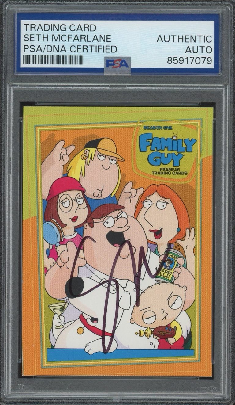 2005 InkWorks #1 Seth MacFarlane Signed Family Guy Rookie Card PSA/DNA AUTO RC