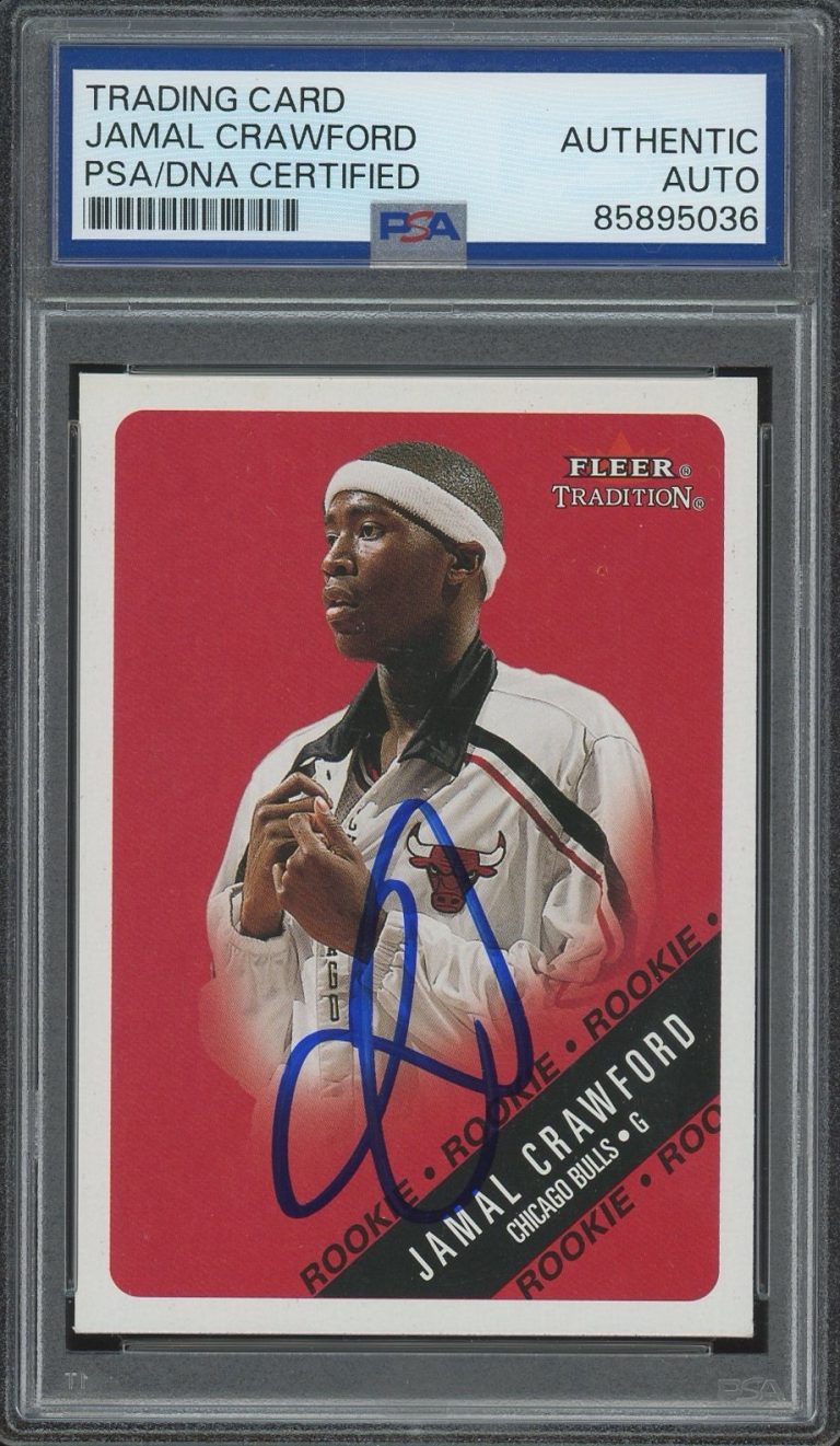 2000-01 Fleer NBA #267 Jamal Crawford Signed Tradition Rookie Card PSA AUTO RC