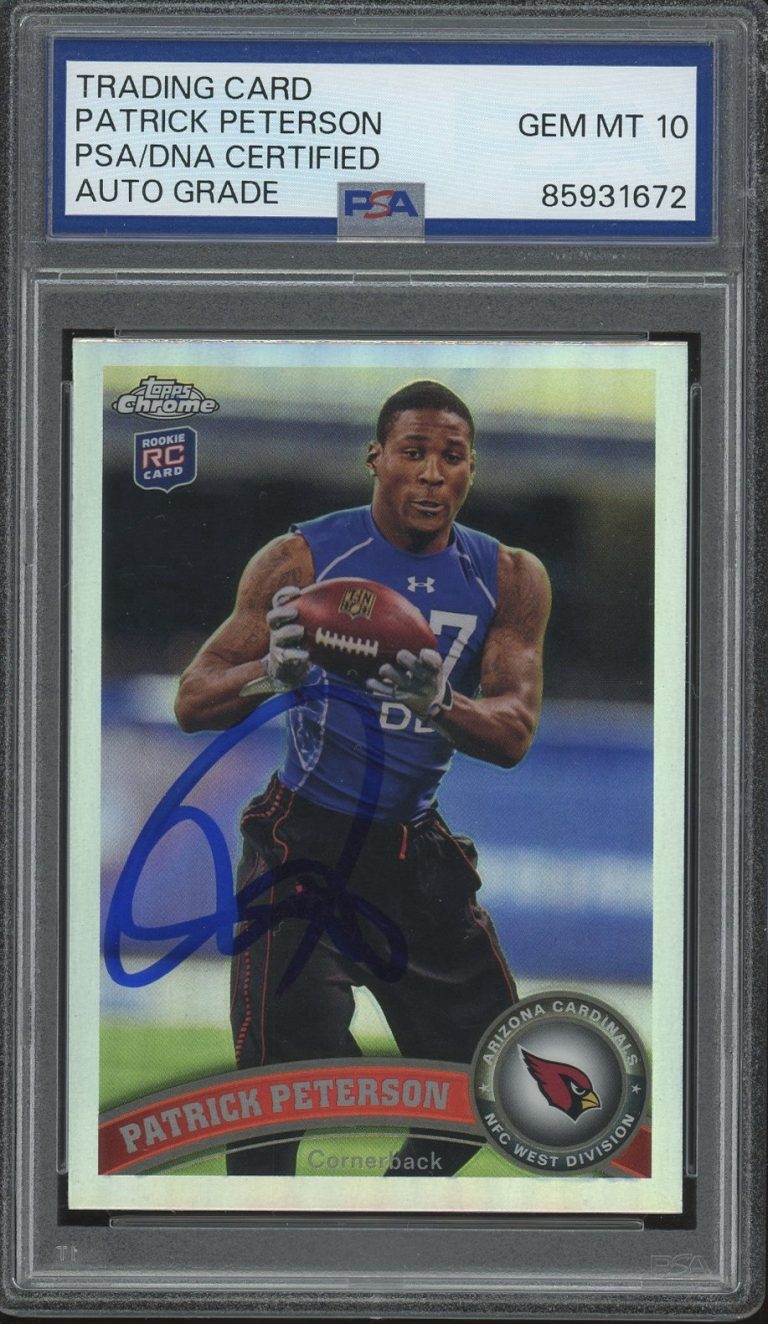 2011 Topps Chrome #211 Patrick Peterson Signed Rookie Refractor PSA AUTO 10 RC