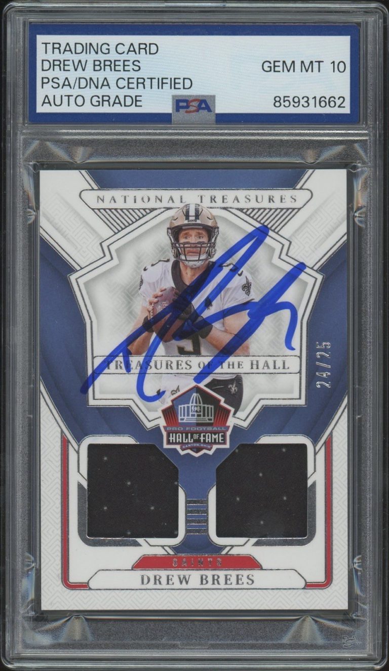 2024 National Treasures Drew Brees HALL OF FAME Treasures /25 PSA AUTO 10 SAINTS