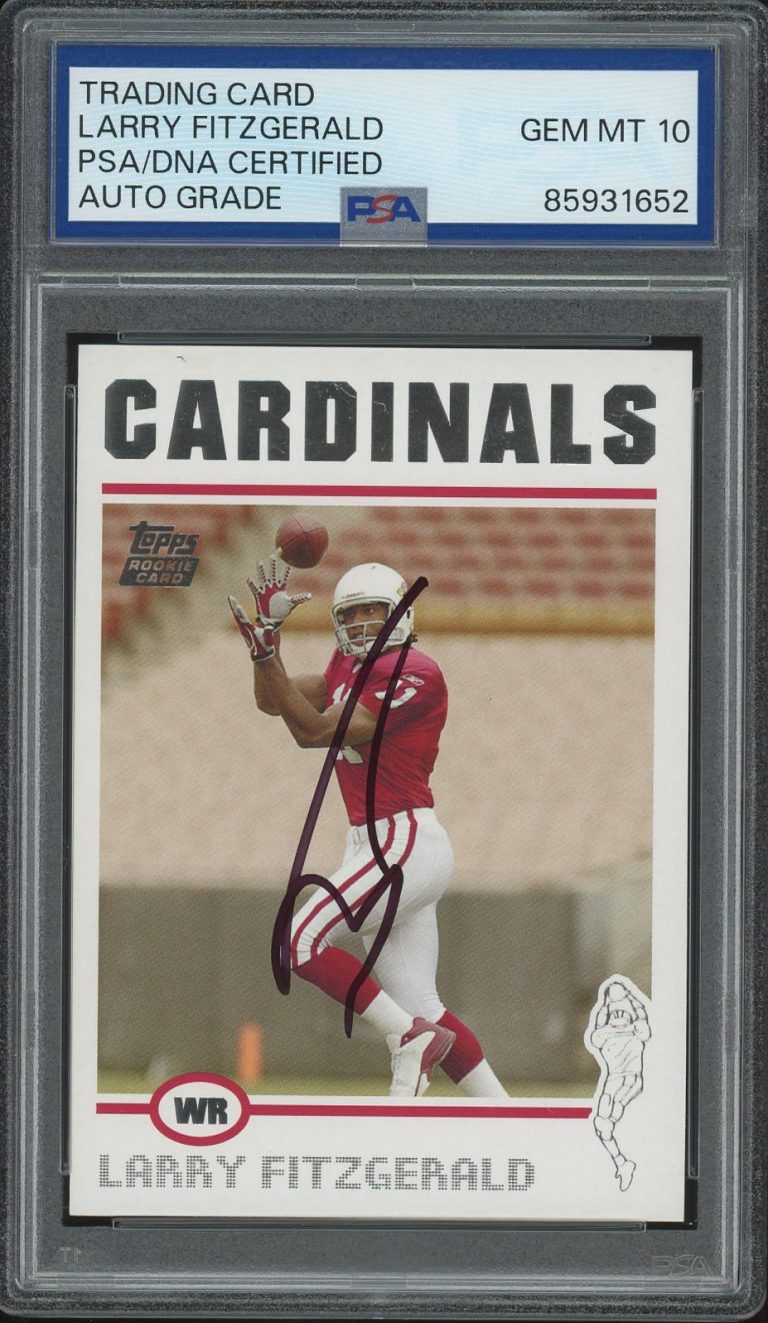 2004 Topps NFL #360 Larry Fitzgerald Signed Rookie Card PSA/DNA AUTO 10 RC