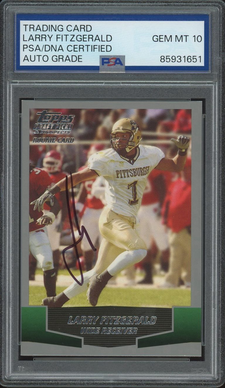 2004 Topps Draft Picks & Prospects Larry Fitzgerald Signed Rookie PSA AUTO 10 RC