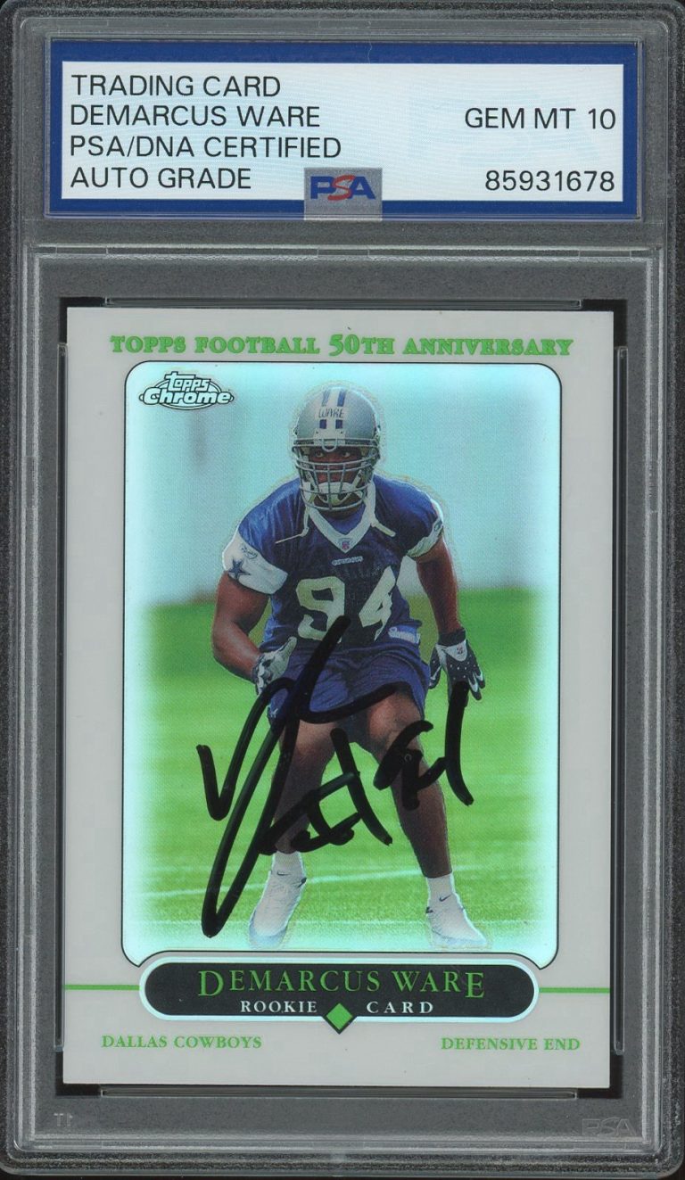 2005 Topps Chrome #213 DeMarcus Ware Signed Refractor Rookie PSA/DNA AUTO 10 RC