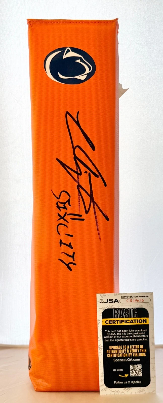 LaVar Arrington Penn State Nittany Lions signed Touchdown Pylon autographed JSA