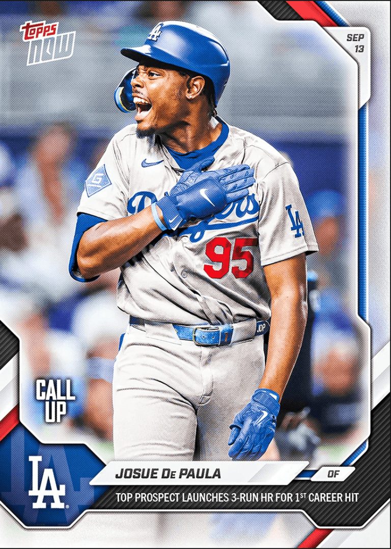 2026 Topps Now Josue De Paula #668 Los Angeles Dodgers Rookie Baseball Card