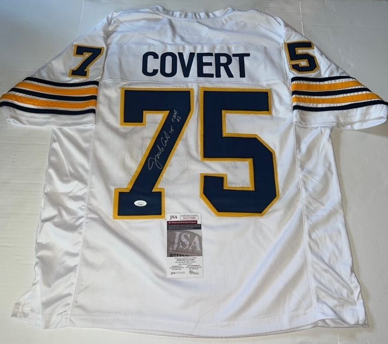 Jim Jimbo Covert Pitt Panthers signed White Custom jersey W/ CHOF JSA Witnessed
