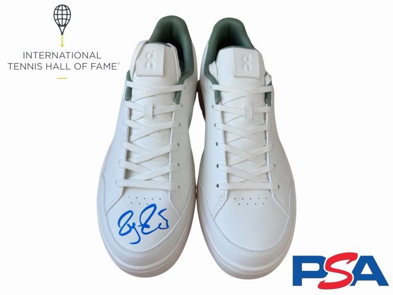 Roger Federer Signed ON 2026 INTERNATIONAL TENNIS HALL OF FAME LE Shoes PSA AUTO