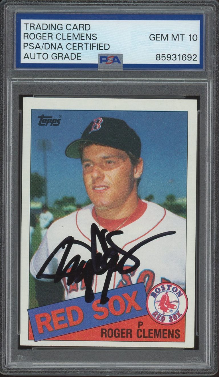 1985 Topps #181 Roger Clemens Signed Rookie Card PSA/DNA AUTO 10 BOSTON RED SOX