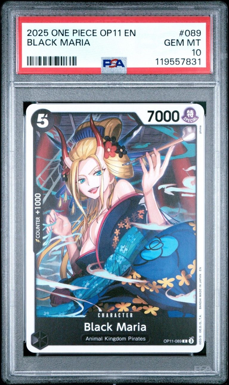 Graded 2025 One Piece EN Black Maria 089 OP08 Trading Card PSA 10 Gem Mint
