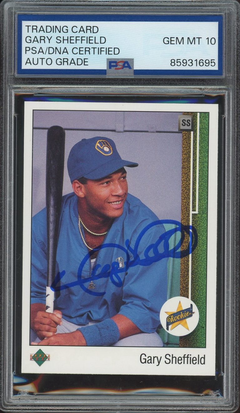 1989 Upper Deck #13 Gary Sheffield Signed Rookie Card PSA/DNA AUTO 10 RC BREWERS