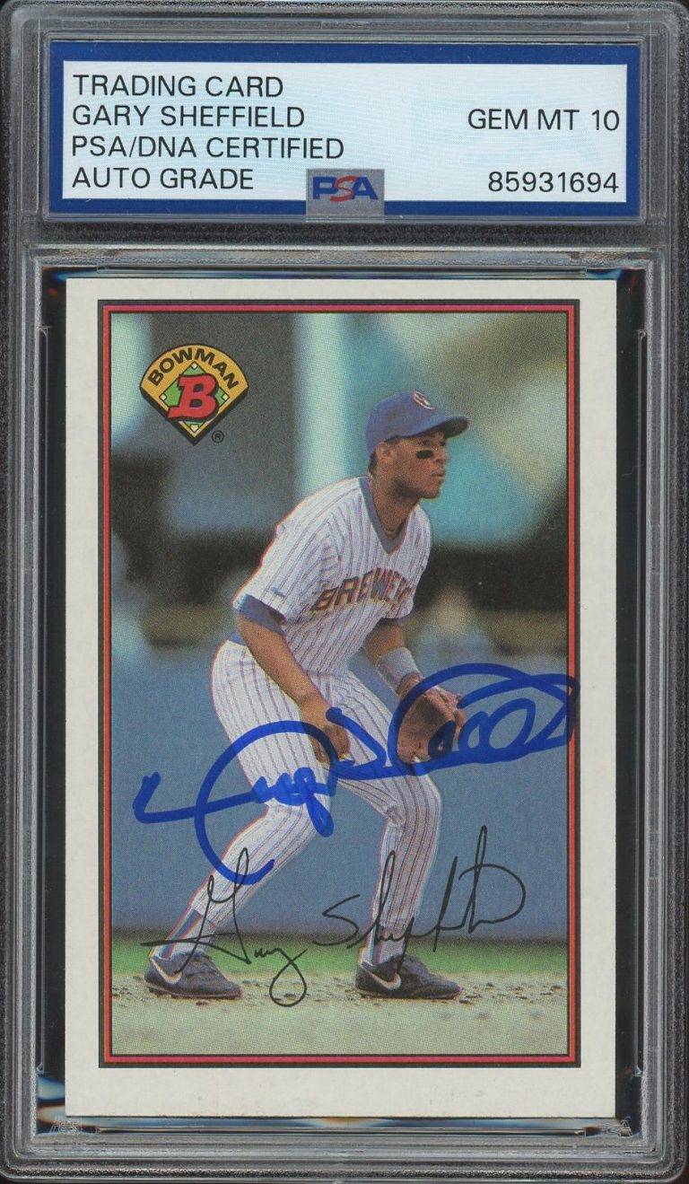 1989 Bowman #142 Gary Sheffield Signed Rookie Card PSA/DNA AUTO 10 RC BREWERS