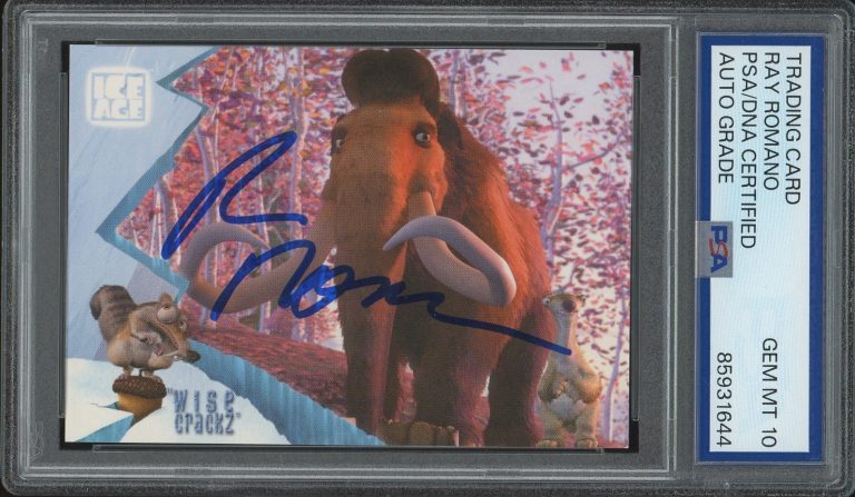 2002 Hero Factory #69 Ray Romano Signed Manny Ice Age Rookie Card PSA AUTO 10 RC
