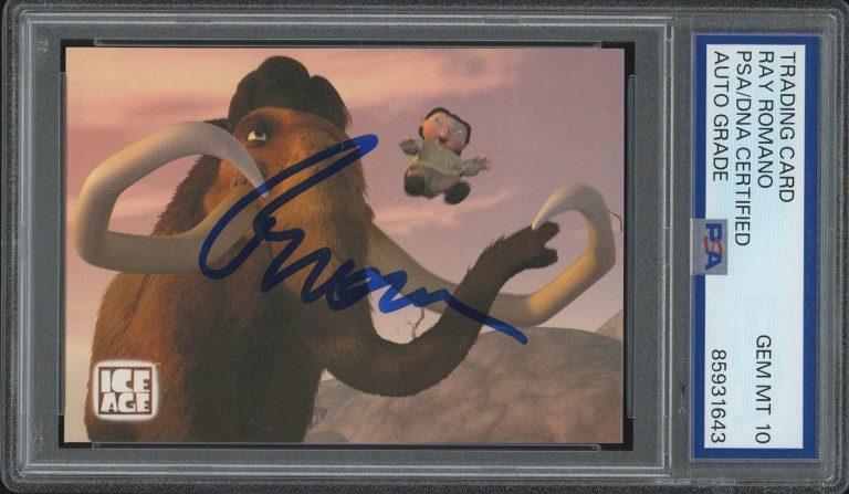 2002 Hero Factory #45 Ray Romano Signed Manny Ice Age Rookie Card PSA AUTO 10 RC