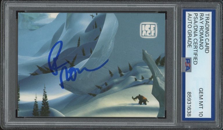2002 Hero Factory #47 Ray Romano Signed Manny Ice Age Rookie Card PSA AUTO 10 RC