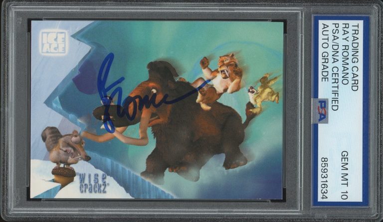 2002 Hero Factory #67 Ray Romano Signed Manny Ice Age Rookie Card PSA AUTO 10 RC