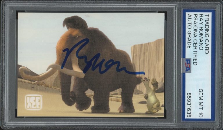 2002 Hero Factory #34 Ray Romano Signed Manny Ice Age Rookie Card PSA AUTO 10 RC