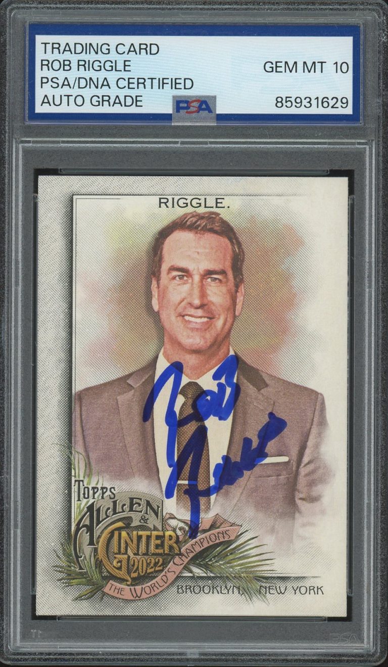 2022 Topps Allen & Ginter #189 Rob Riggle Signed Rookie Card PSA/DNA AUTO 10 RC