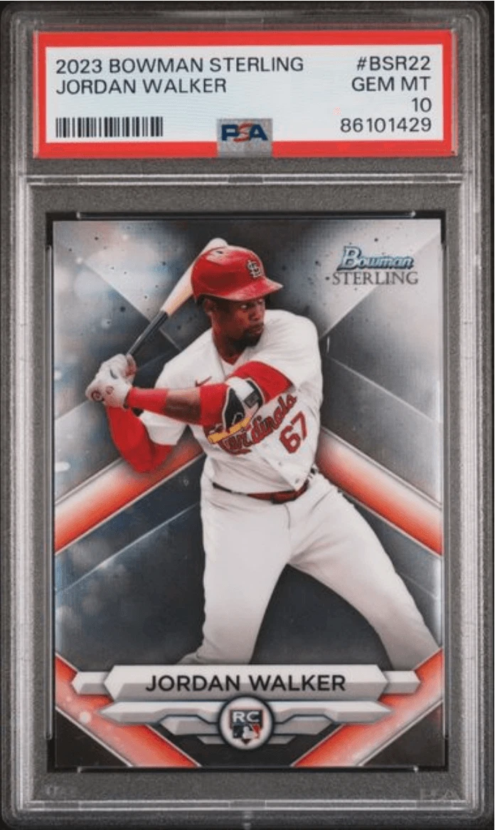 Graded 2023 Bowman Sterling Jordan Walker #BSR22 RC Baseball Card PSA 10