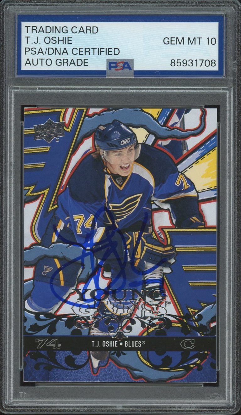 2024-25 Upper Deck Hockey TJ Oshie Signed Renewed Retro Young Guns PSA AUTO 10