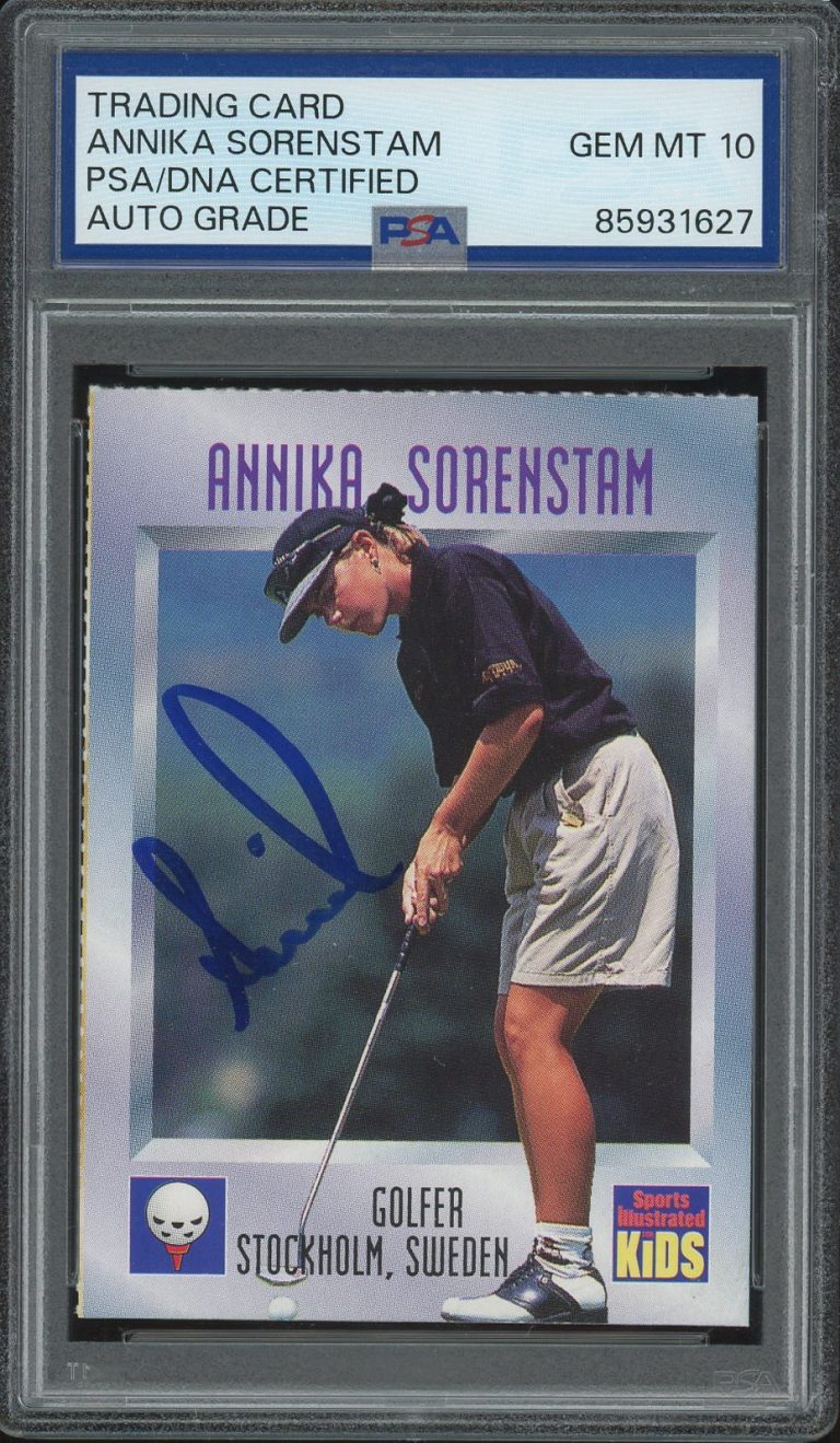1996 SI For Kids #466 Annika Sorenstam Signed Rookie Card PSA AUTO 10 RC GOLF