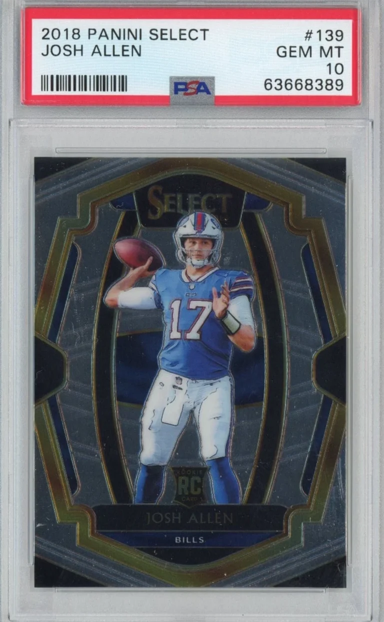Graded 2018 Panini Select Josh Allen #139 Rookie RC Football Card PSA 10