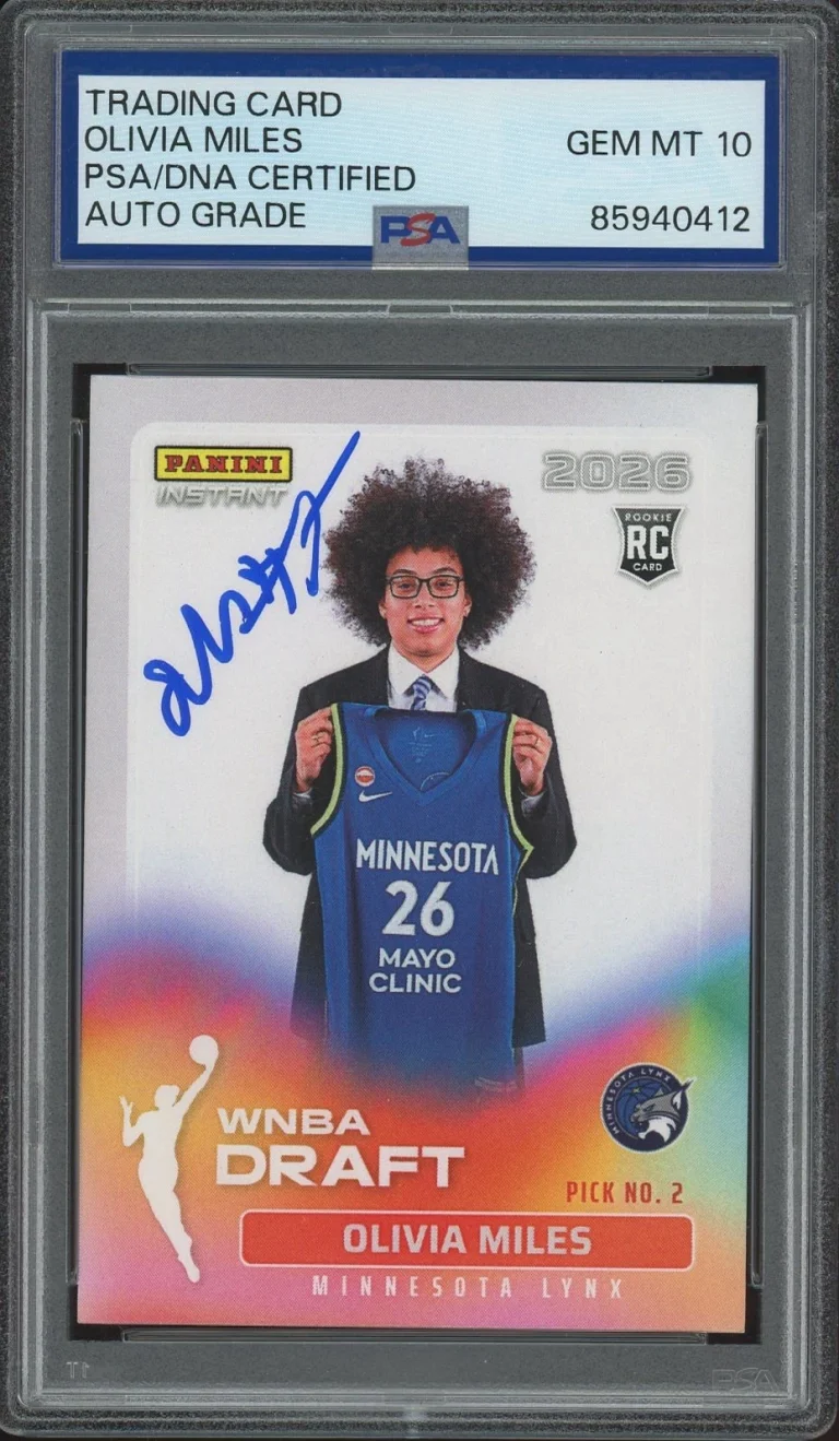2026 Panini Instant WNBA #DN-2 Olivia Miles Signed Draft Rookie PSA AUTO 10 RC