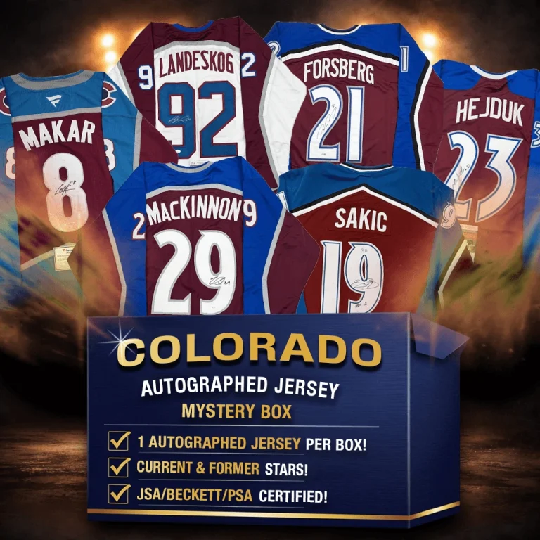 Autographed/Signed Colorado Hockey Jersey Mystery Box PSA JSA BAS COA