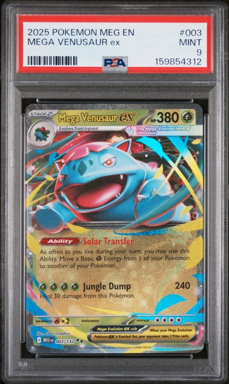 Graded 2025 Pokemon EN MEG Mega Venusaur ex 003 Trading Card PSA 9 Mint