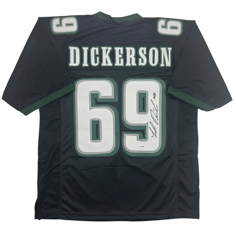 Autographed/Signed Landon Dickerson Philadelphia Black Jersey BAS COA
