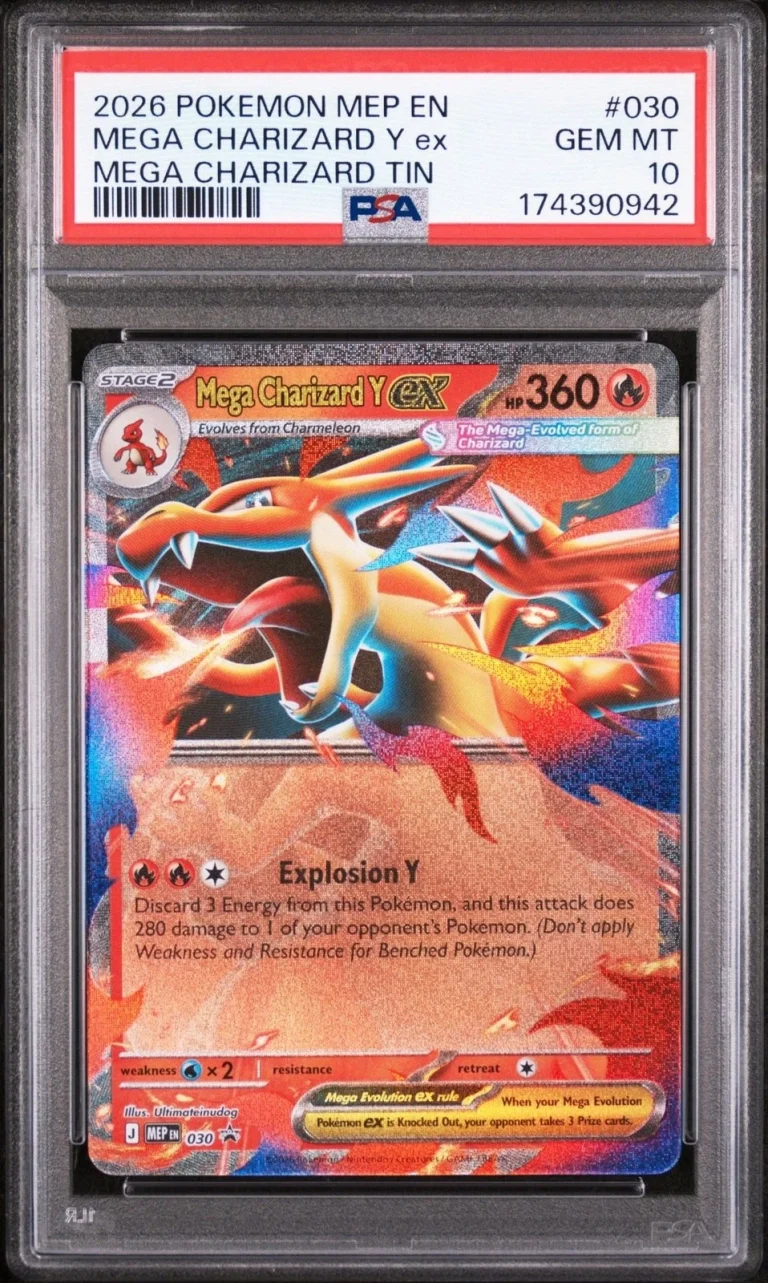 Graded 2026 PKM MEP EN Mega Charizard Y ex 030 Trading Card PSA 10 Gem Mint
